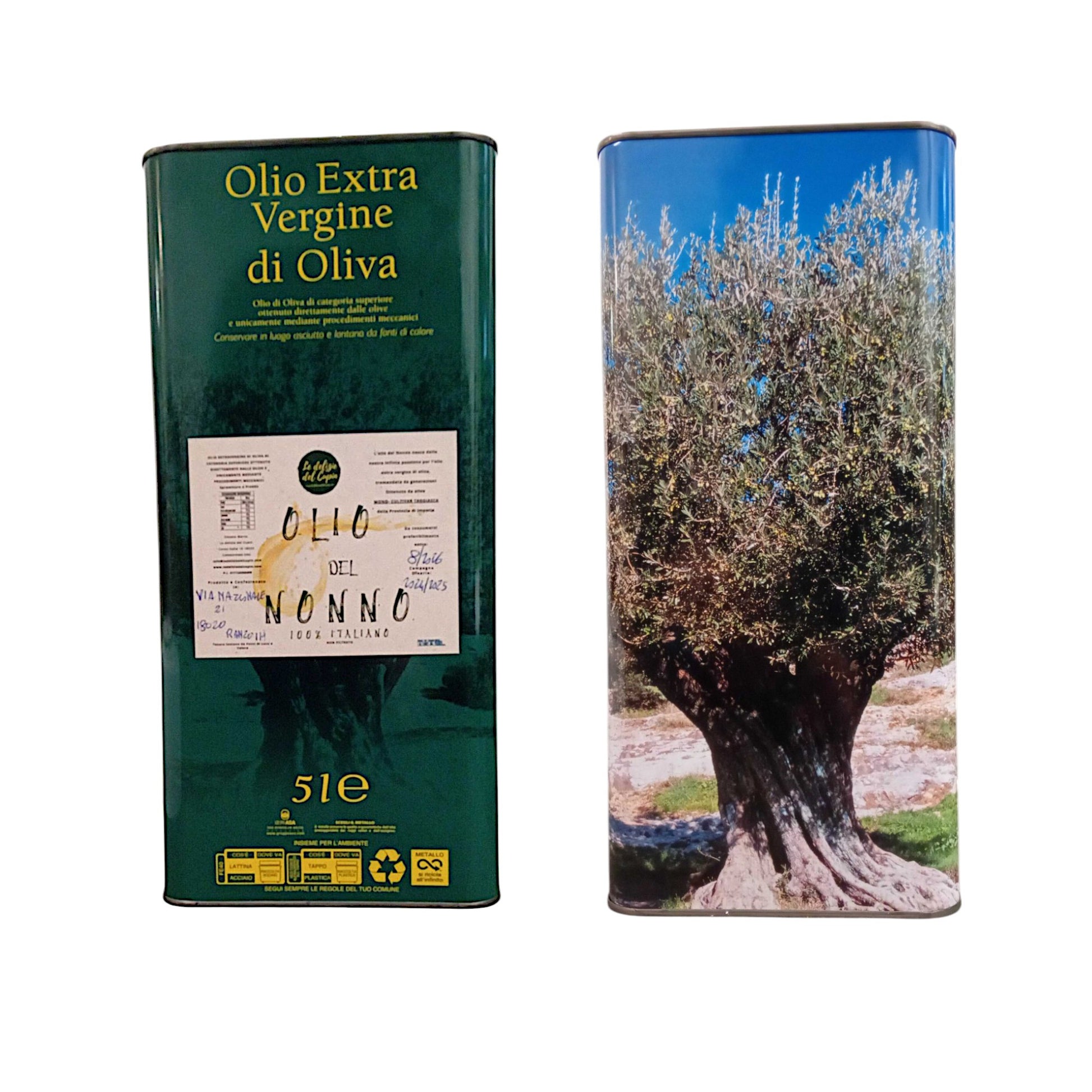 Olio EVO 100% ITALIANO Monocultivar Taggiasco In Tanica NON FILTRATO-2