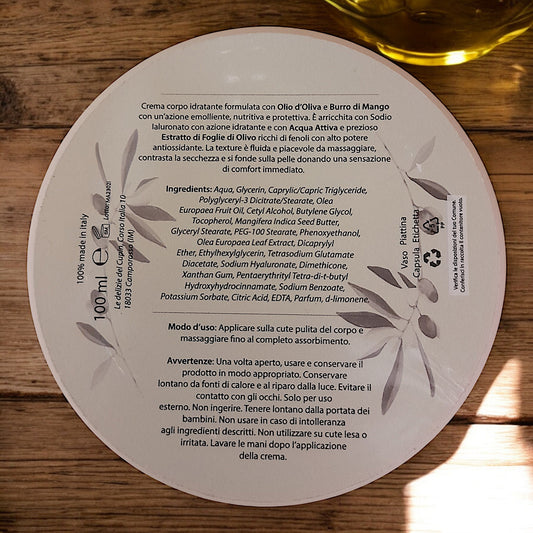 Crema Corpo con estratto di Foglie di Ulivo